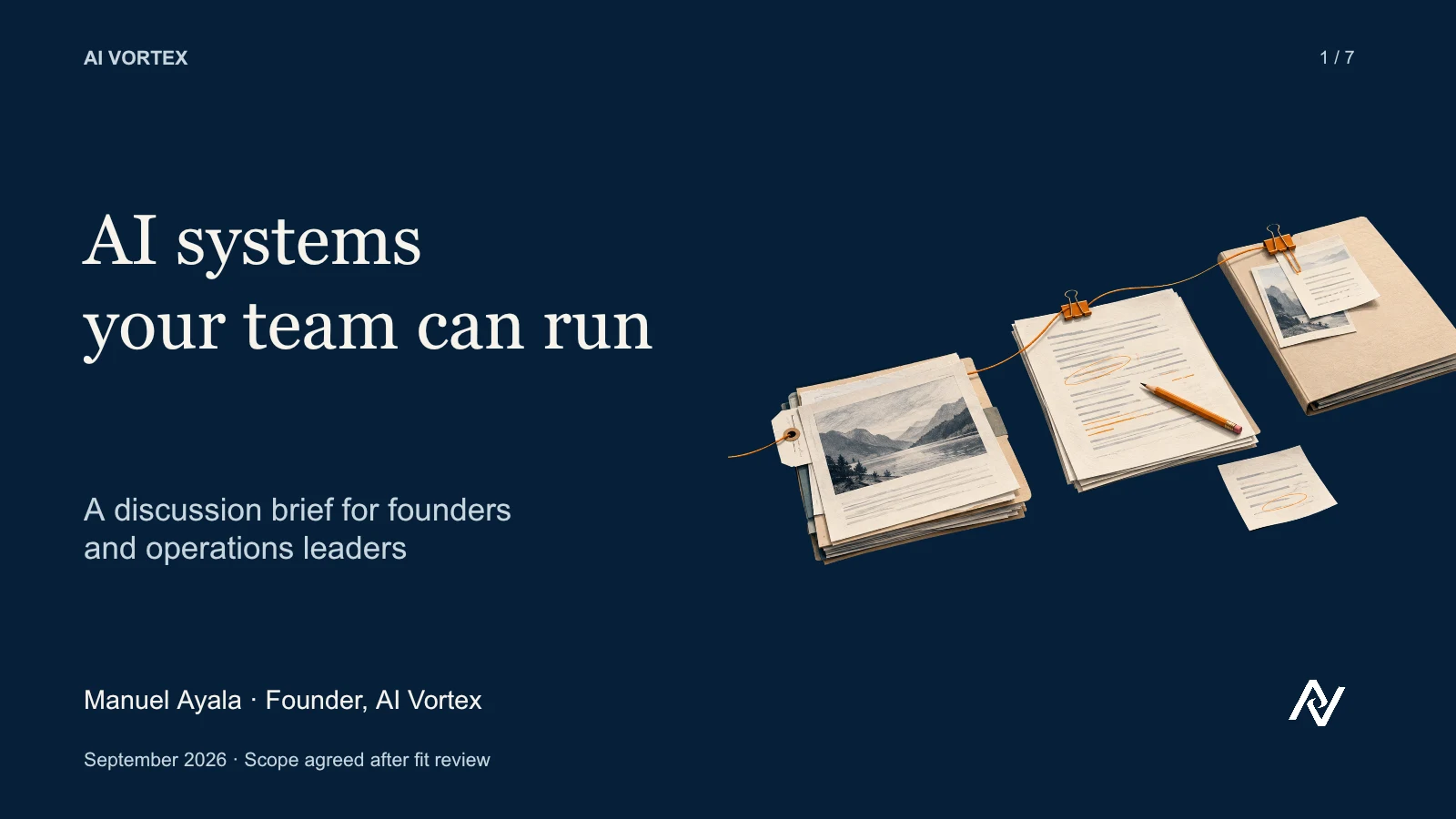Slide 1: AI systems your team can run