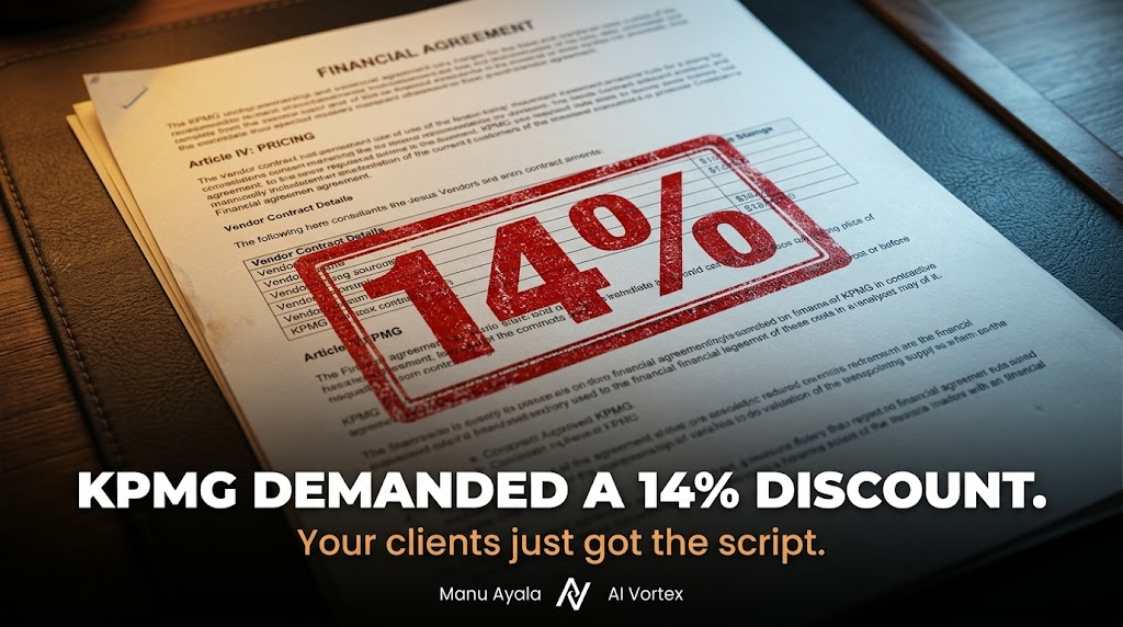 KPMG demanded a 14% AI discount from its auditor — the billable hour's visibility trap