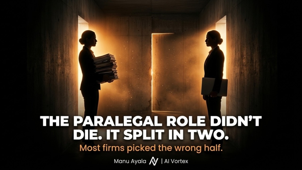 The paralegal role didn't die — it split into administrative AI work and human judgment work, and most firms picked the wrong half