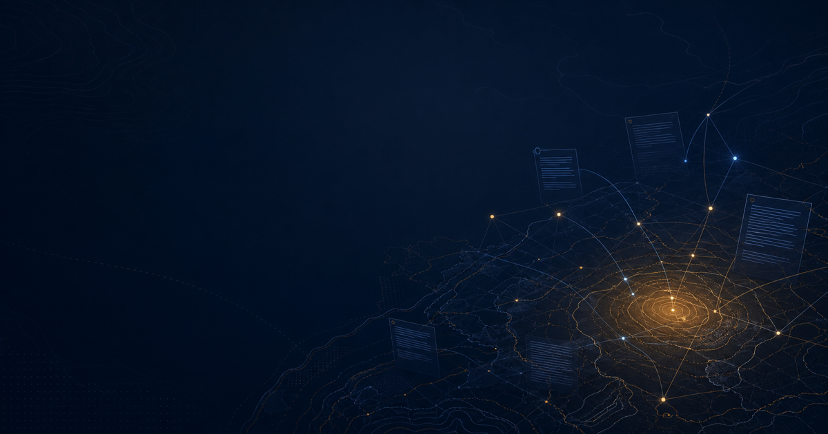 Evidence network connecting records and sources